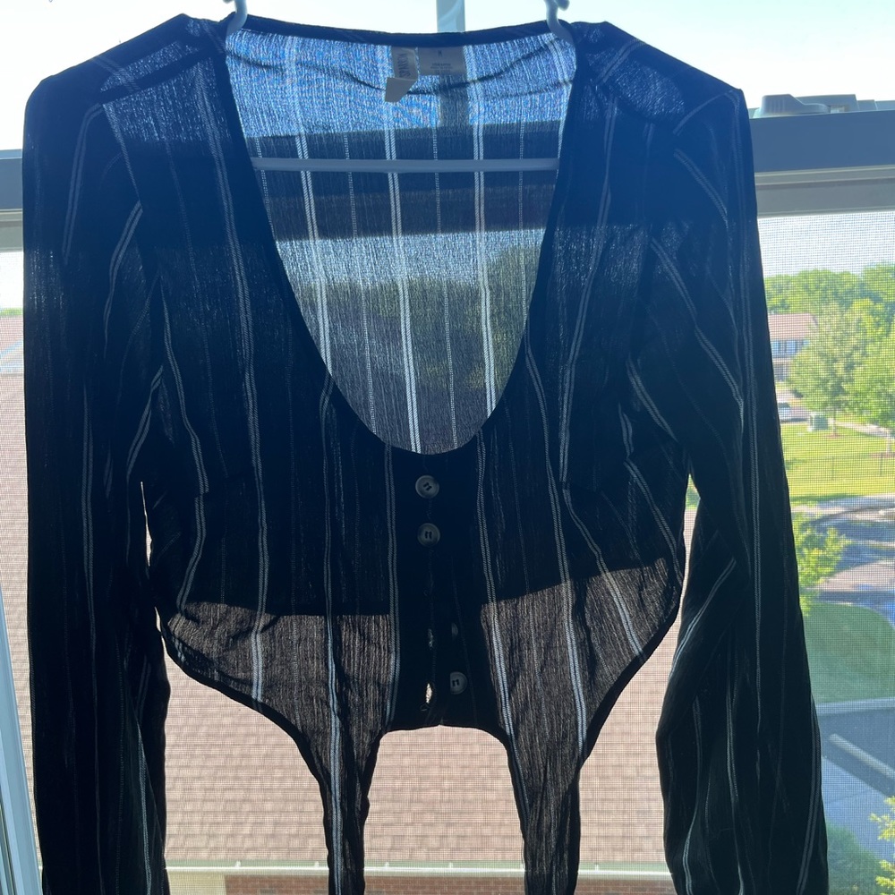 Cropped Tie Shirt